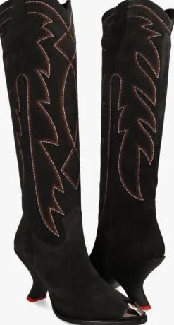 zwarte jan jansen cowboylaarzen leaning west boot