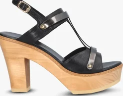 zwarte jan jansen sandalen met hak floating mirror