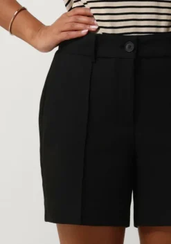 zwarte jansen amsterdam broeken wq441 woven high waisted short