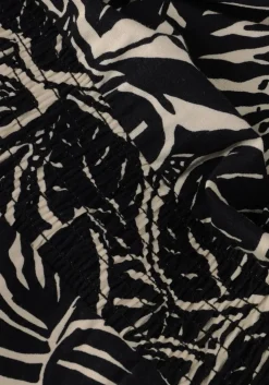 zwarte jansen amsterdam jumpsuit vfb445 jersey printed jumpsuit square neckline