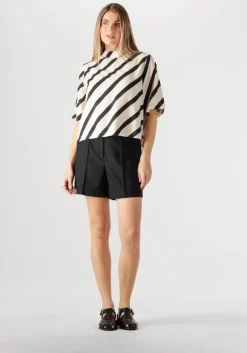 zwarte jansen amsterdam korte broek mylena short wtq 441 bandpleat