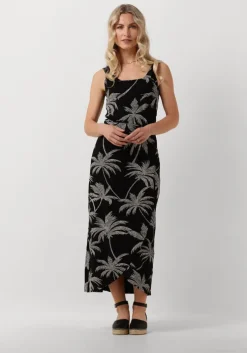 zwarte jansen amsterdam top vp363 jersey printed sleeveles singlet with square neckline