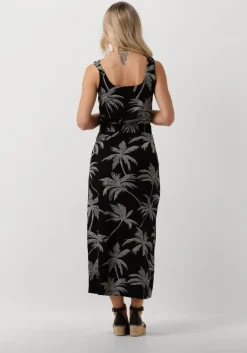 zwarte jansen amsterdam top vp363 jersey printed sleeveles singlet with square neckline