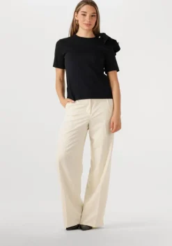 zwarte jansen amsterdam t-shirt roxy t-shirt co 105 short slv flower detail