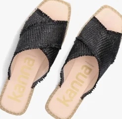 zwarte kanna slippers kv22056