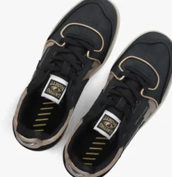 zwarte kaotiko lage sneakers boston piping metal