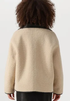 zwarte knit-ted leren jas cozy