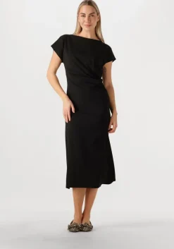 zwarte knit-ted midi jurk zwaan