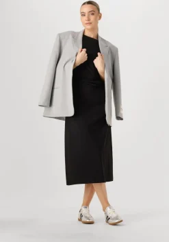 zwarte knit-ted midi jurk zwaan