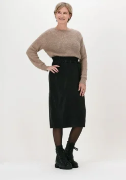 zwarte knit-ted midirok amira skirt