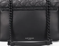 zwarte kurt geiger london schoudertas kensington bag drench