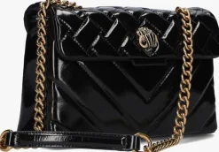 zwarte kurt geiger london schoudertas kensington bag e
