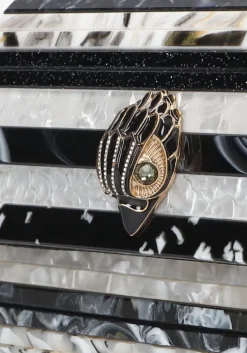 zwarte kurt geiger london clutch party eagle clutch