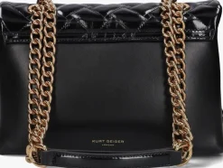 zwarte kurt geiger london schoudertas kensington fringe bag