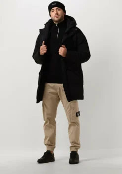 zwarte lacoste trui regular fit high neck zipped sweatshirt