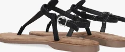 zwarte lazamani platte sandalen 75.611