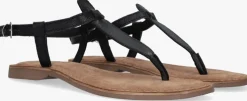zwarte lazamani platte sandalen 75.618