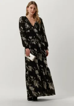 zwarte levete room maxi jurk lr-viva 3 dress