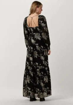 zwarte levete room maxi jurk lr-viva 3 dress