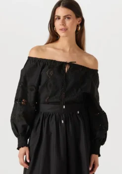 zwarte liu jo blouses tunica ts nav