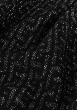 zwarte liu jo mini jurk abito maglia m/l full logo