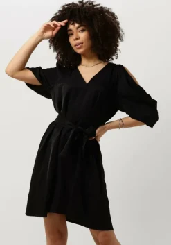 zwarte liu jo mini jurk crepe leggero tp dress