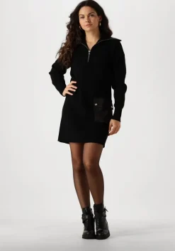 zwarte liu jo mini jurk ecs abito maglia