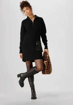 zwarte liu jo mini jurk ecs abito maglia