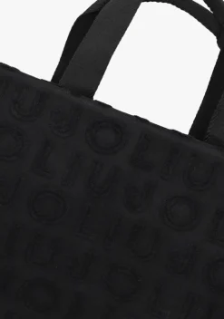 zwarte liu jo shopper logo bag