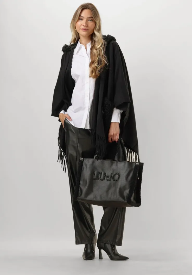 zwarte liu jo truien/vesten fake fur - cloack