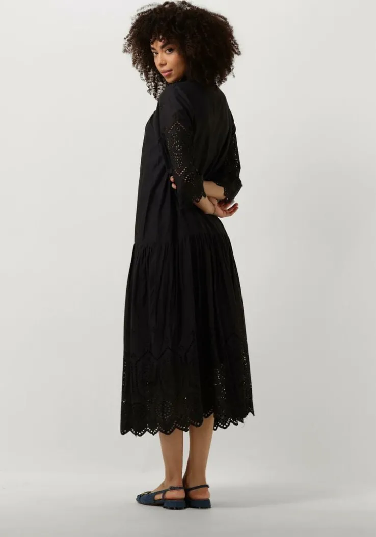 zwarte lollys laundry maxi jurk timorll midi dress ss