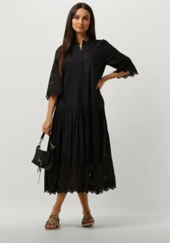 zwarte lollys laundry maxi jurk timorll midi dress ss