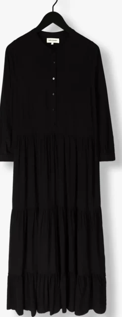 zwarte lollys laundry maxi jurk neell maxi dress ls