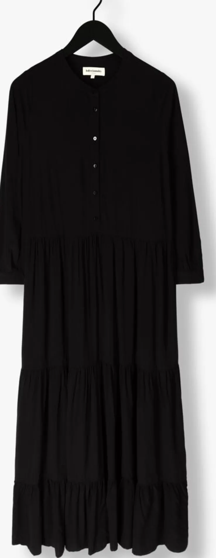 zwarte lollys laundry maxi jurk neell maxi dress ls