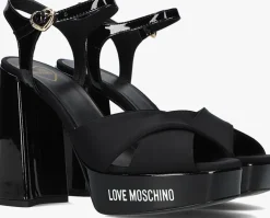 zwarte love moschino sandalen ja1605