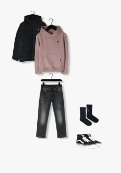 zwarte lyle & scott gewatteerde jas quilted puffer coat