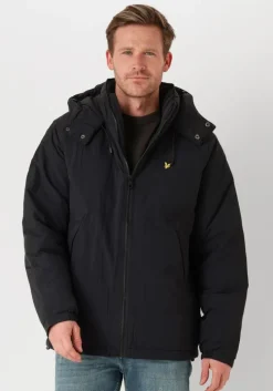 zwarte lyle & scott jack padded puffer jacket