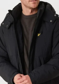 zwarte lyle & scott jack padded puffer jacket