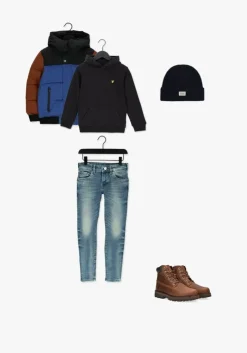 zwarte lyle & scott trui classic oth hoody fleece