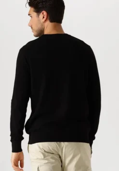 zwarte lyle & scott trui cotton merino crew neck jumper