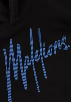 zwarte malelions truien/vesten signature hoodie
