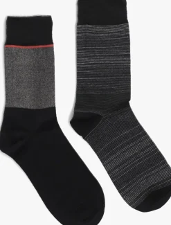 zwarte marcmarcs sokken florian cotton 2-pack