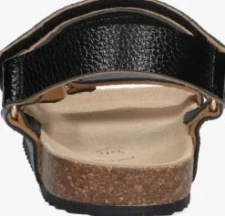 zwarte mexx platte sandalen anke anna