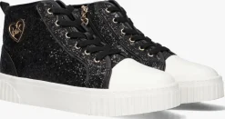 zwarte michael kors kids hoge sneakers skate split 3 glitter