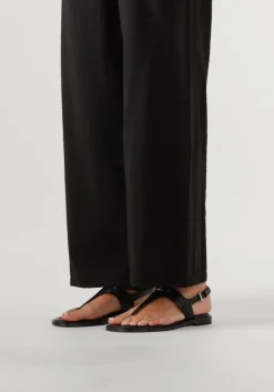 zwarte michael kors platte sandalen mandy thong sandal