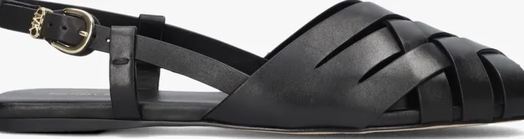 zwarte michael kors platte sandalen irene sling flat