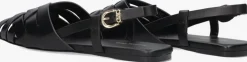 zwarte michael kors platte sandalen irene sling flat