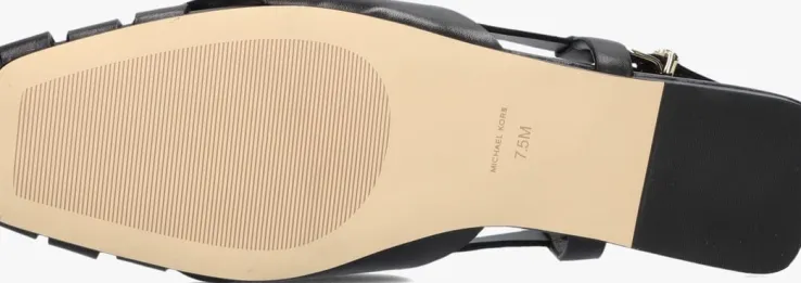 zwarte michael kors platte sandalen irene sling flat