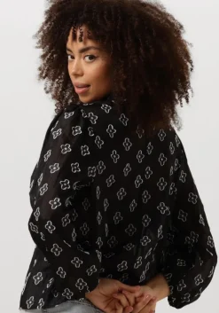 zwarte minus blouses agina round neck blouse