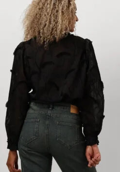 zwarte minus blouses piper v-neck blouse